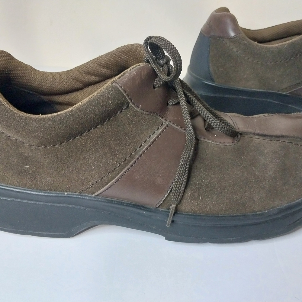Clarks Men's Dark Brown Leather Sneakers Size 11 - Picture 11 of 13